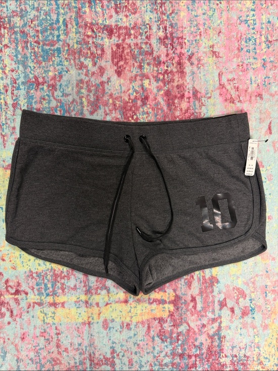 PINK Victoria's Secret Pants - PINK Victoria's Secret Charcoal Gray Athletic Shorts with Drawstring